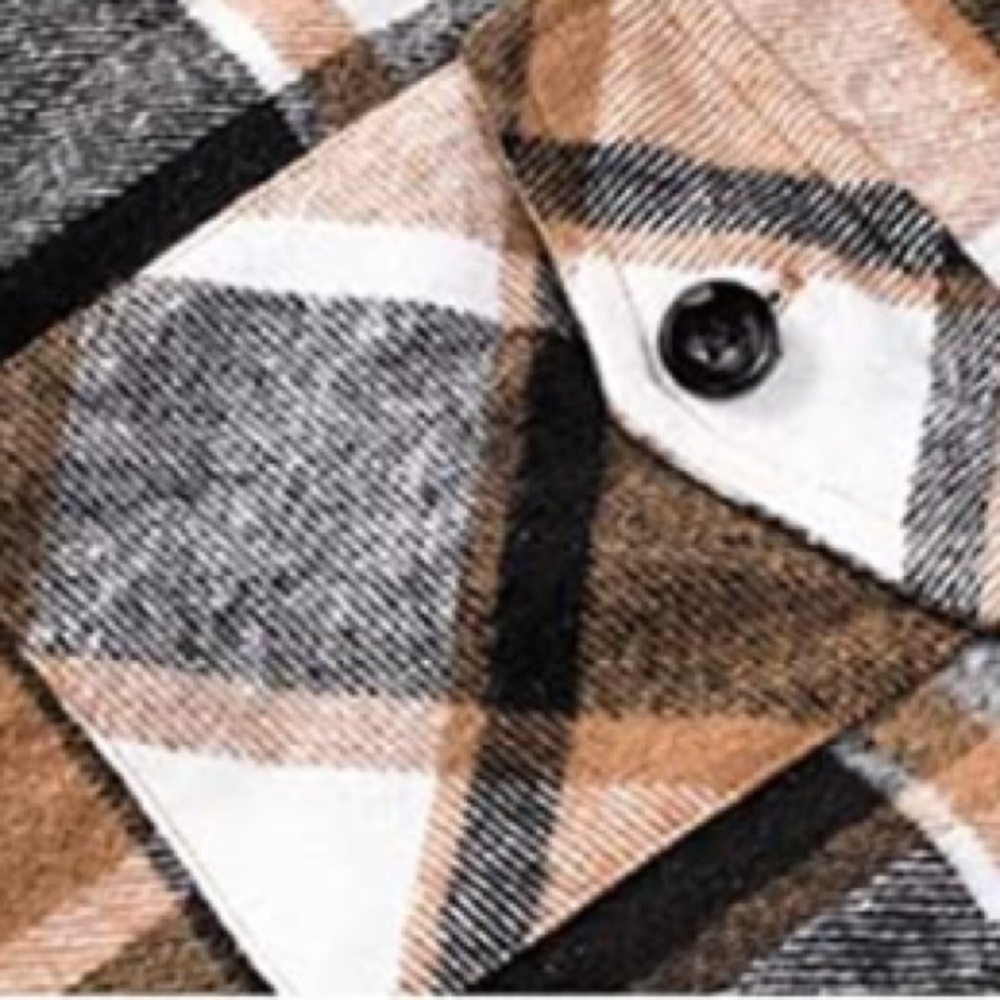 BRAND NEW MENS TRENDY PLAID FLANNEL SHIRT NWT (FALL FASHION) - Picture 3 of 4